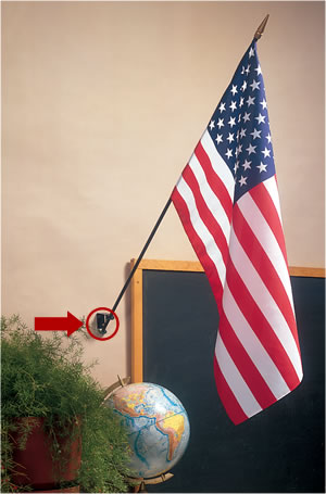 School Room Flag Wall Bracket