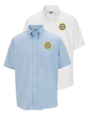 Men's Short-Sleeve Dress Shirt (Auxiliary Emblem)