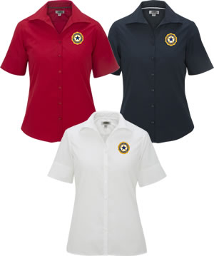 Short-Sleeve Open-Neck Blouse (Auxiliary Emblem)