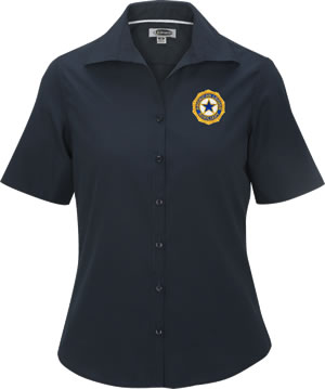 Short-Sleeve Open-Neck Blouse (Auxiliary Emblem)