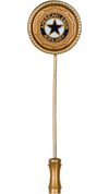 Round Stick Pin with Auxiliary Emblem
