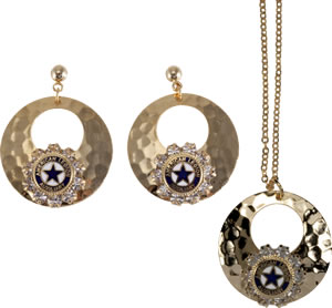 Gold Loop Jewelry Set with Auxiliary Emblem