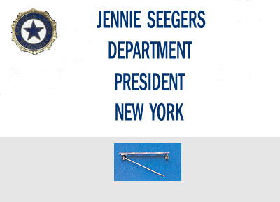Auxiliary Name Tag - Engraved, Regular, White, Pin Back