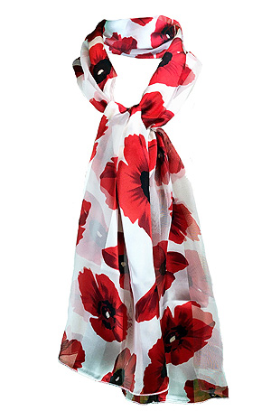 White Poppy Scarf
