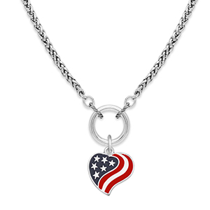 Patriotic Heart Necklace