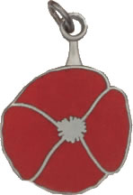 Silver Poppy Charm