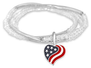 Patriotic Heart Bracelet