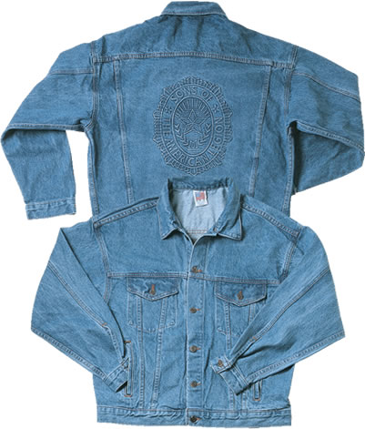 Embossed Emblem Denim Jacket  (SAL)