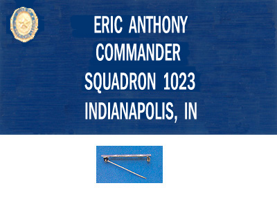 REGULAR Pin-back BLUE Nametag - SAL