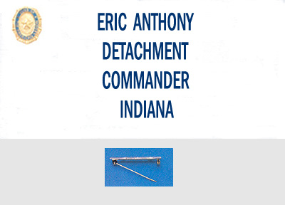 REGULAR Pin-back WHITE Nametag - SAL
