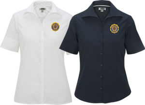 Short-Sleeve Open-Neck Blouse - Legion Emblem (Ladies)