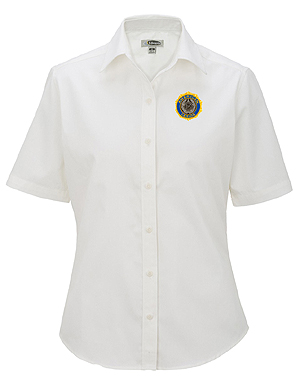 Short-Sleeve Button-Neck Blouse - Legion Emblem (Ladies)