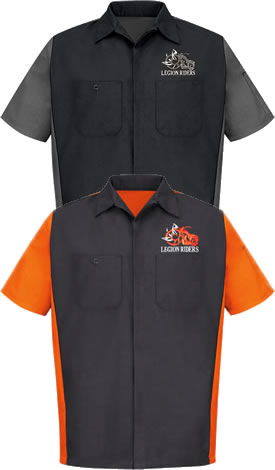 Short-Sleeve Button-Neck Blouse (Legion Logo)