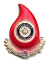Silver 3-Gallon Blood Donor Tack & Decal