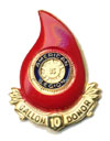 Gold 10-Gallon Blood Donor Tack & Decal
