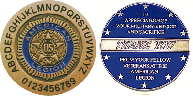 Custom Legion Thank You Coin
