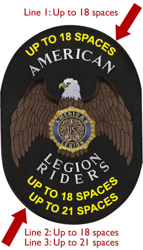 3-Line Legion Riders Back Patch
