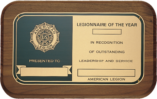 Legionnaire of the Year Plaque