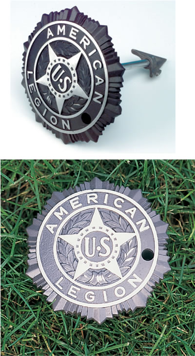 Bronze Legion Emblem Gravemarker