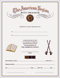 Legion ROTC Certificate
