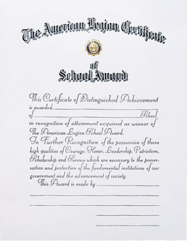School Award Certificate