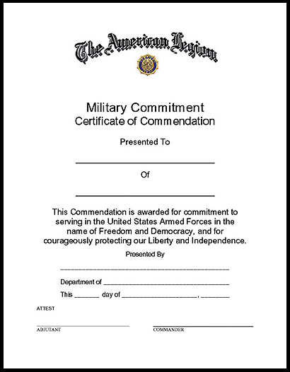 Military Commitment Certificate