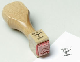Early Bird Rubber Stamp