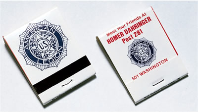 American Legion Matchbooks