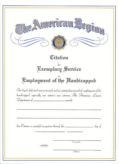 Employment of Handicapped Workers Citation