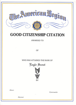 Eagle Scout Certificate