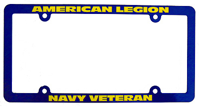 Veteran License Plate Frame - NAVY