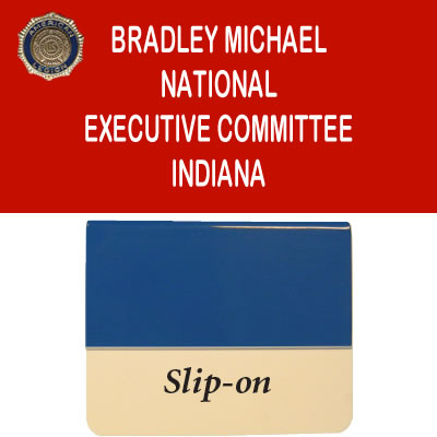 Legion Name Tag - Engraved, Regular, Red, Pocket Slip-On