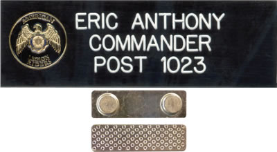 Legion Riders Name Tag - Engraved, Small, Magnetic Back
