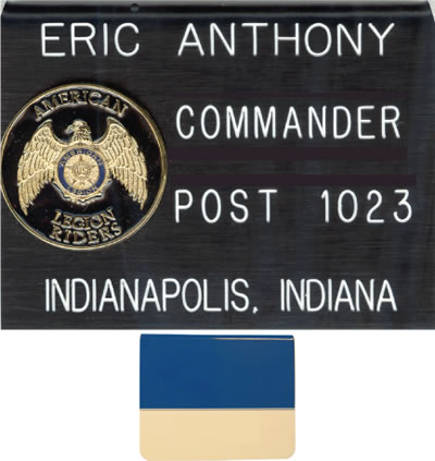 Legion Riders Name Tag - Engraved, Large, Pocket Slip-On