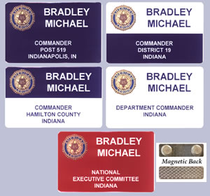 Legion Printed Name Tag - Magnetic Back