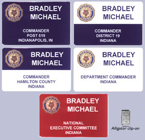 Legion Printed Name Tag - Clip-On