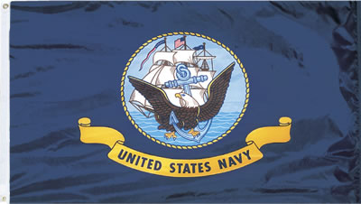 2 x 3 Outdoor Nylon Navy Flag