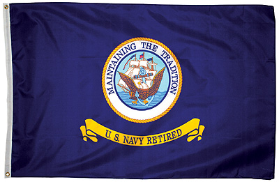 3' x 4' Retired Navy Outdoor Flag