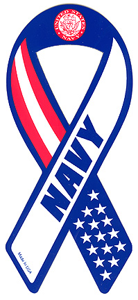 NAVY RIBBON MAGNET 