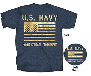Tonal Flag T-shirt (Navy)