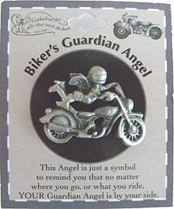 Bikers Guardian Angel Pin