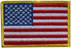 Left Shoulder Embroidered Flag Patch