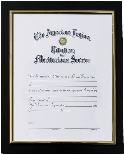 Gold Edge Certificate Frame