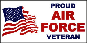 Proud Air Force Veteran Removable Bumper Sticker