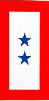 2-Star Blue Star Service Window Decal