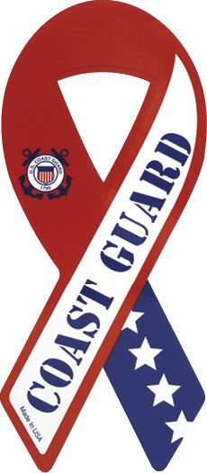 Coast Guard Ribbon Auto Magnet