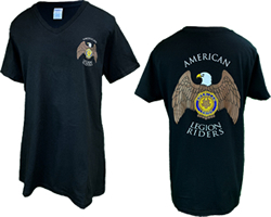 Lady Riders V-Neck Front/Back T-shirt (Emblem)