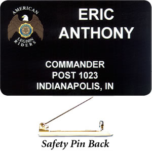 Legion Riders Name Tag - Printed, Safety-Pin Back