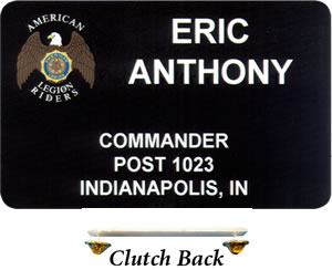 Legion Riders Name Tag - Printed, Clutch Back