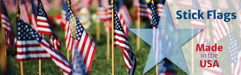 Stick & gravemarker flags made in the USA